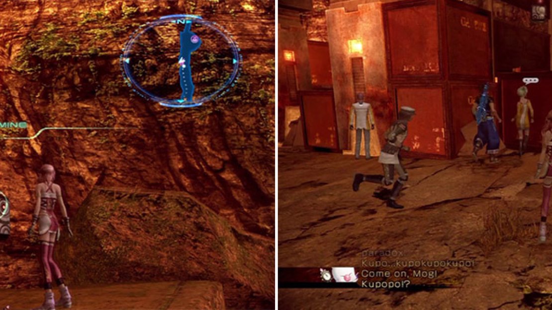 Comm Device location (left). Tablet location (Toss Mog over the boxes) (right).