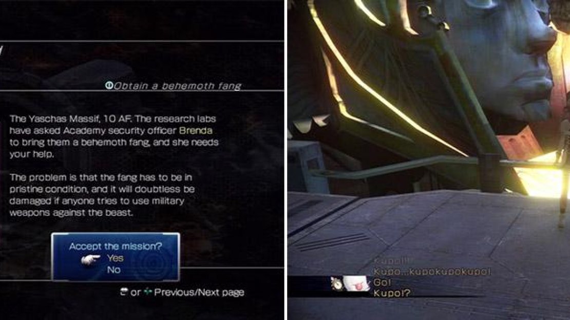 Get a Behemoth Fang (left). Location of Pathos Jewel (right).