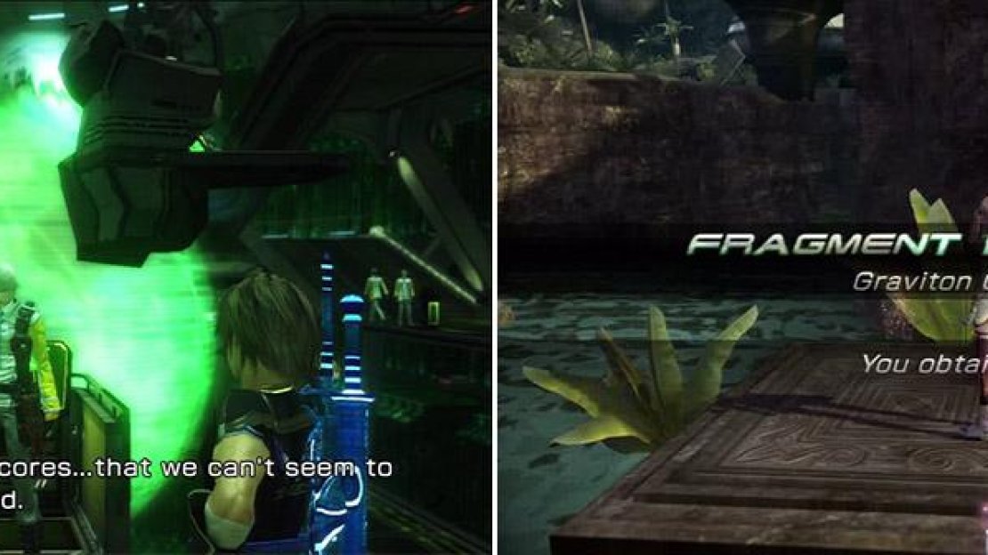You require 5 out of 7 Graviton Cores (left). Graviton Core Alpha location. (right)