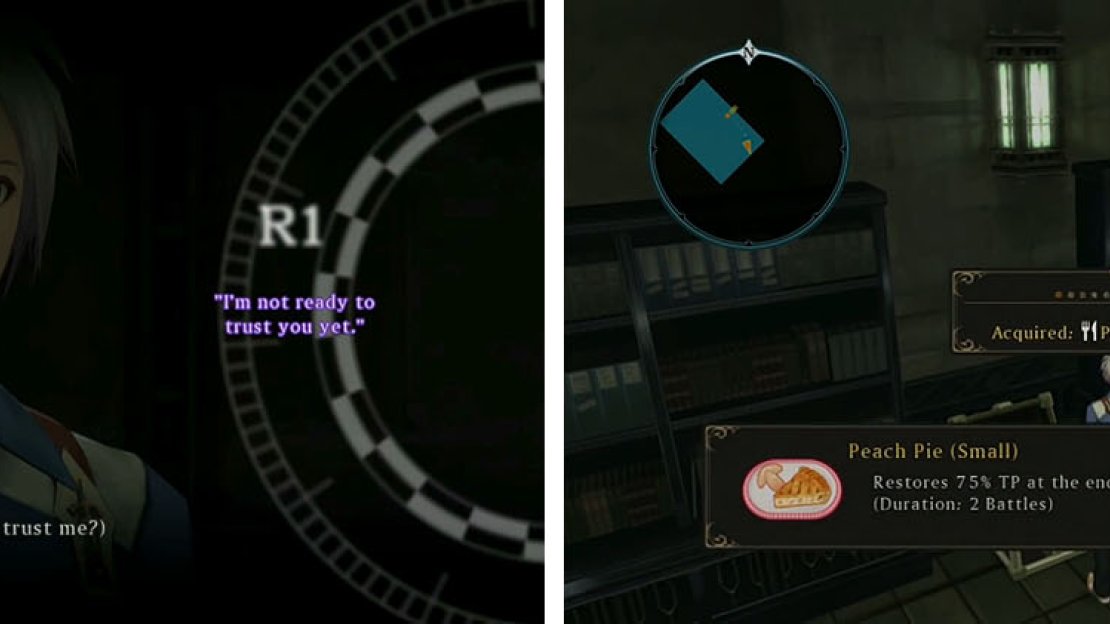 Team up with Alvin outside Helioborg and then head inside to grab the Peach Pie in the first room.