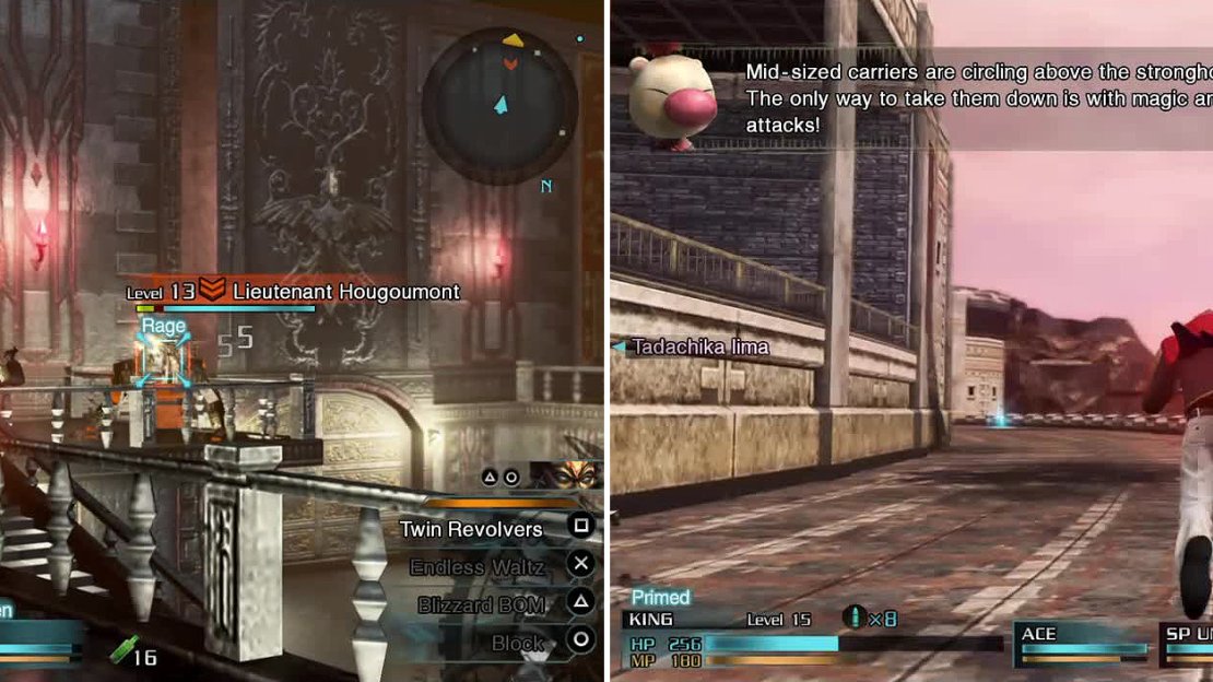 Enemies in Rage (left) are much more powerful than normal. Keep your distance if you can. Carriers (right) are roaming the fortress but you can ignore most of them.