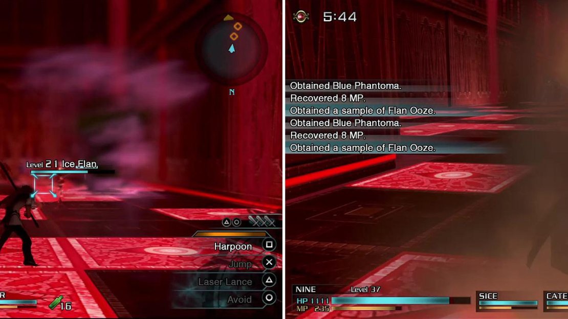 If you stand on the red squares (left) long enough they will do around 200 damage to you (right).