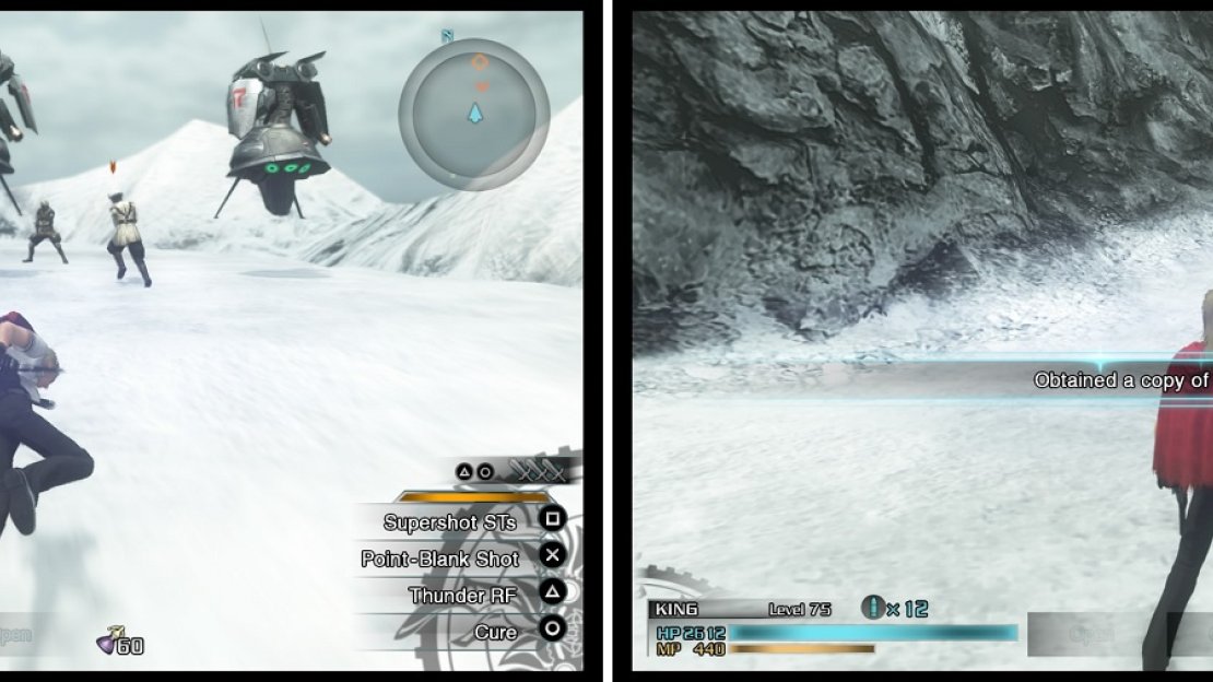 The defector (left) is being harassed by some Imperial soldiers. If you manage to save him, he will give you an accessory (right).