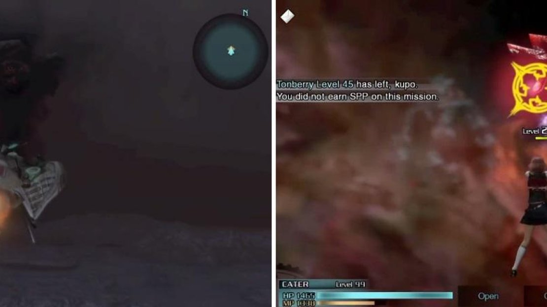 When Nox Suzaku is on the overworld, ram into it with your ship (left) to start the battle. Nox will remain hidden and only pop out whenever someone in your party dies (right).
