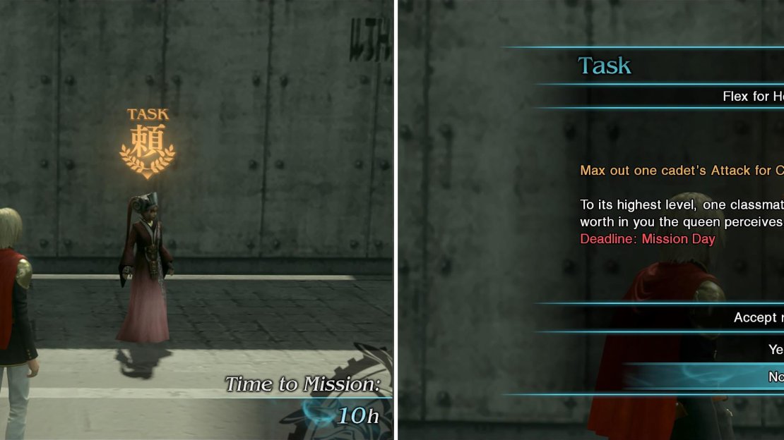 There are only two people with Tasks during this chapter, both of which you should be on at least a second playthrough before you can complete them.