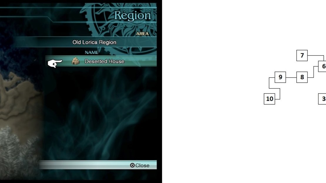 The location of the dungeon on the overworld (left), as well as a map of the dungeon itself (right).