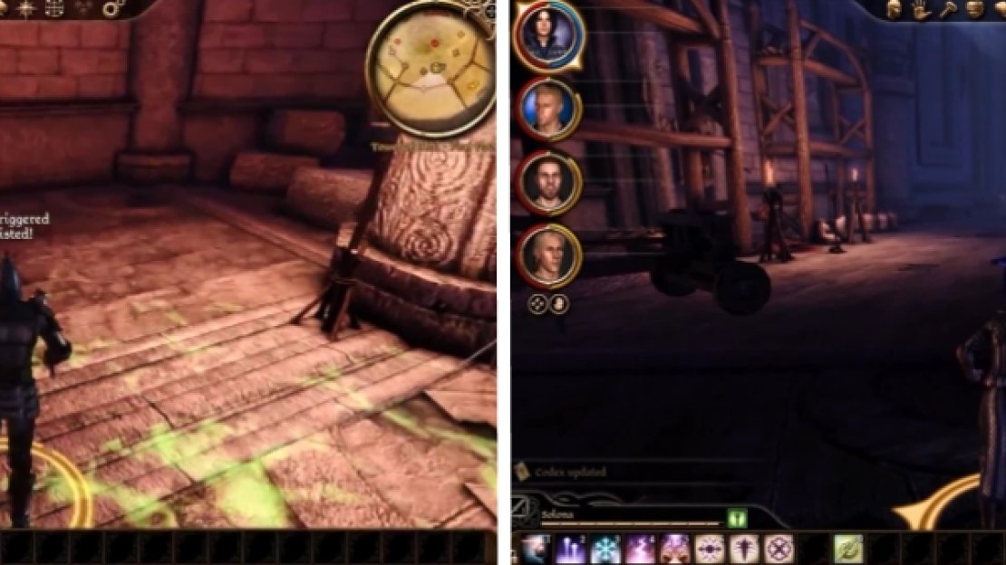 If you cannot disarm the traps here, send in one of the soldiers to activate them first. Use the ballista to kill some enemies outright further ahead.