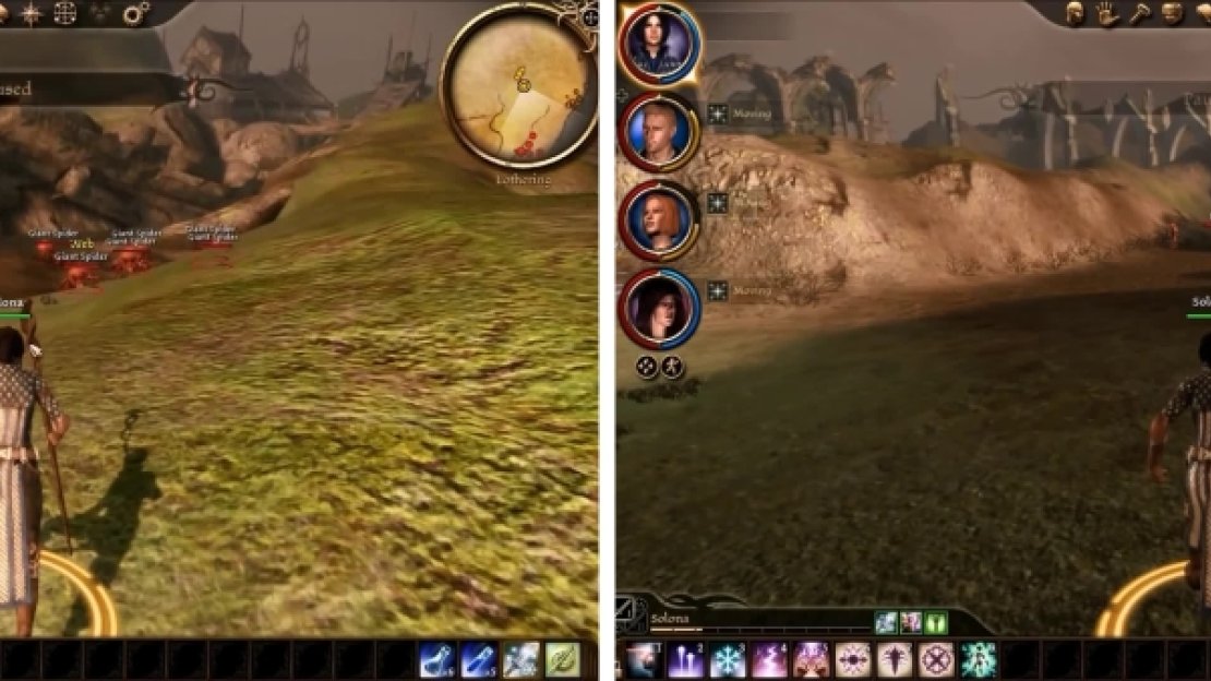 Look for the group of spiders in this corner. The other group of bandits has a Leader who drops some really nice stuff.