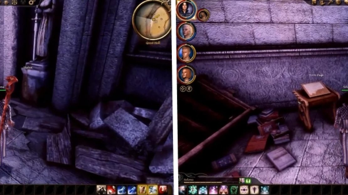 There is a specific order to touch the statues so be sure to check what you need to do. The last torn page starts the quest “Five Pages, Four Mages”.