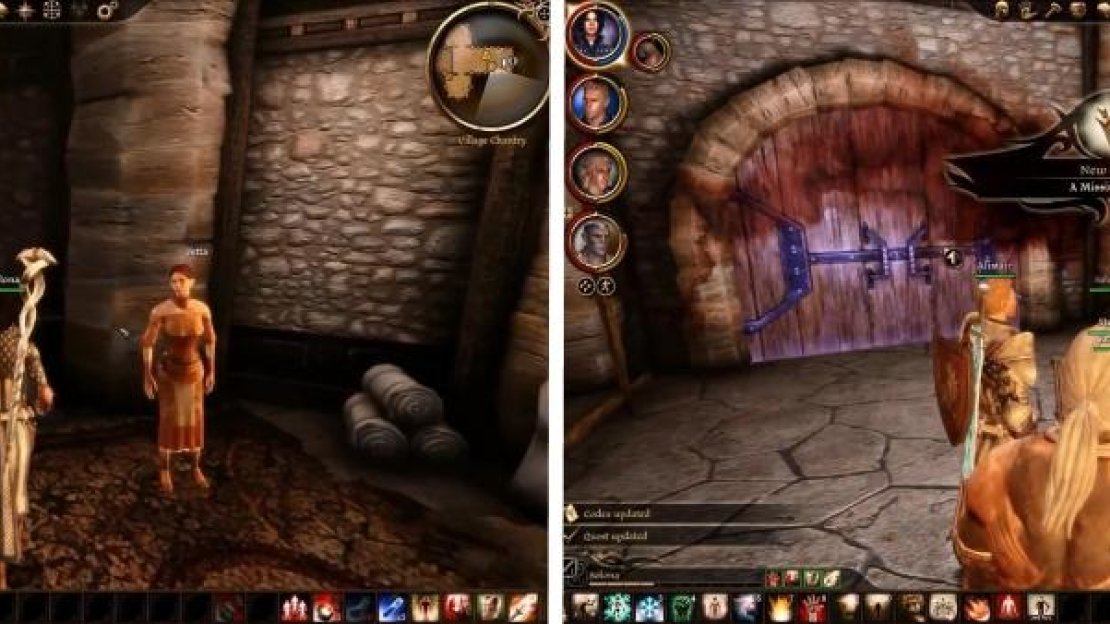Inside the Chantry you can complete and begin several quests. Talk to all the people inside.