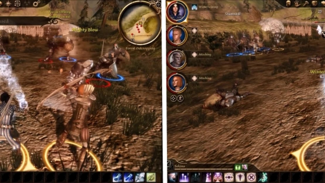 These soldiers will be fighting each other when you arrive. Join in and slaughter Loghain’s men.