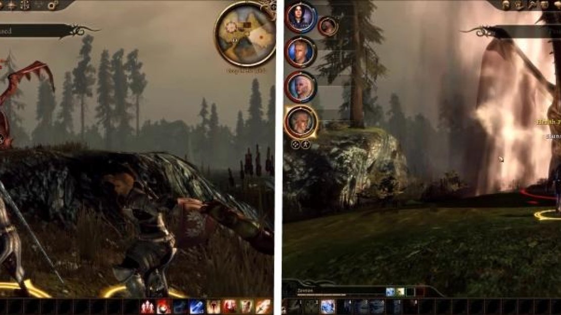 Yes, Flemeth is a huge dragon. And yes, you should be scared. Your melee characters will get pummelled with stuns from Roar and physical attacks so be on hand to heal.