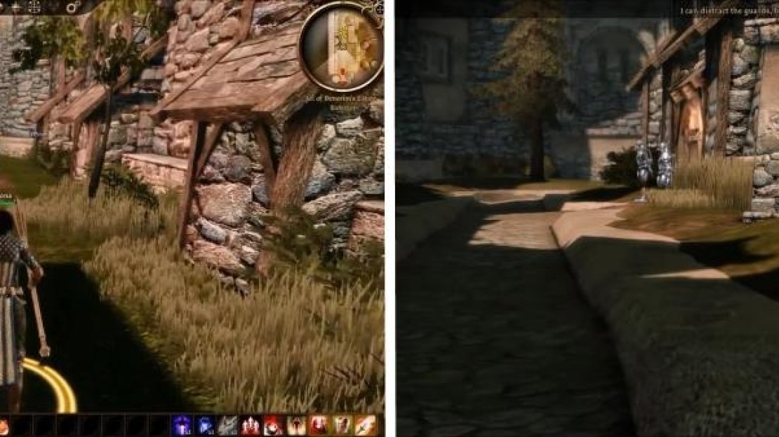 You can just choose to charge into the estate or sneak in. Erlina can distract the guards when you get close.