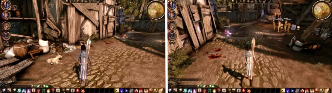 Examine the dog, pool of blood and dead dog then return to Ser Otto to continue &ldquo;Something Wicked&rdquo;.