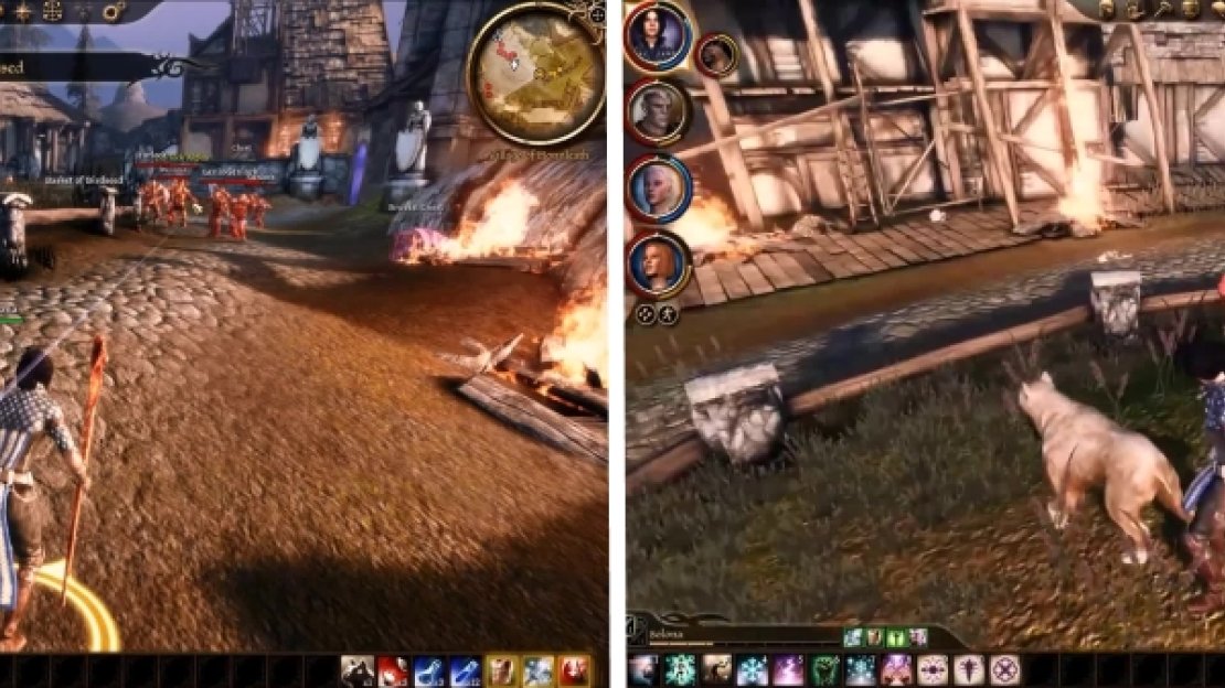 Entering the village, kill the enemies lying around. Approach Shale to try to activate him.