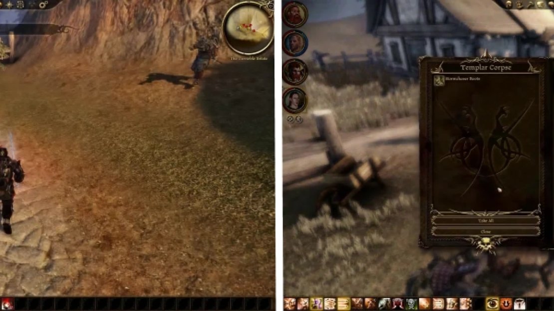 Clear out the Darkspawn then examine the corpses for some good items.