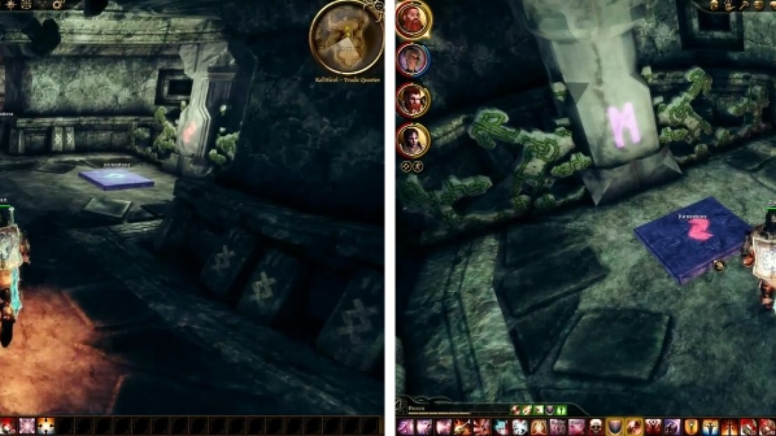 You must touch the Runestones to match the correct symbol when they change. You get some good items as a reward.
