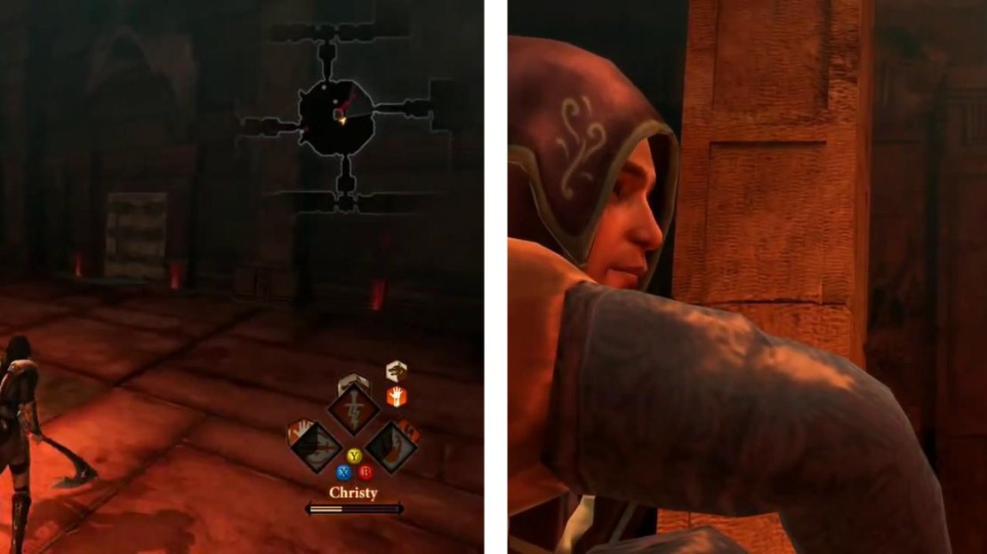 Fight your way through the spiders and undead inside the ruins and locate Kelder (right).