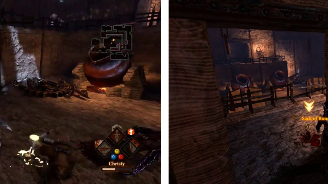 Defeat the desire demon and it minions in the Dark Foundry (left) and don’t forget to pick up Ninette’s Ring (right) before you leave.