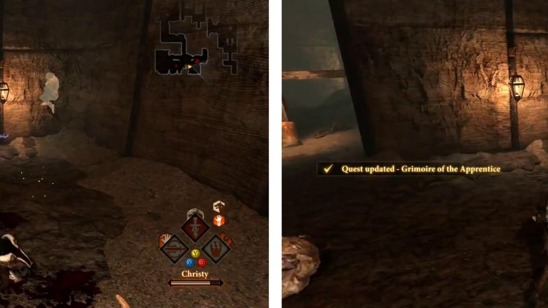 After clearing out the Sanctuary, approach and interact with Keran floating in the corner for a scene.