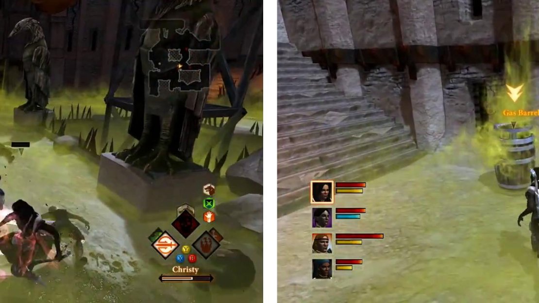 During the fight, kill the enemies until one drops a latch. Grab it, locate a gas barrel and interact with it. Rinse and repeat four times!