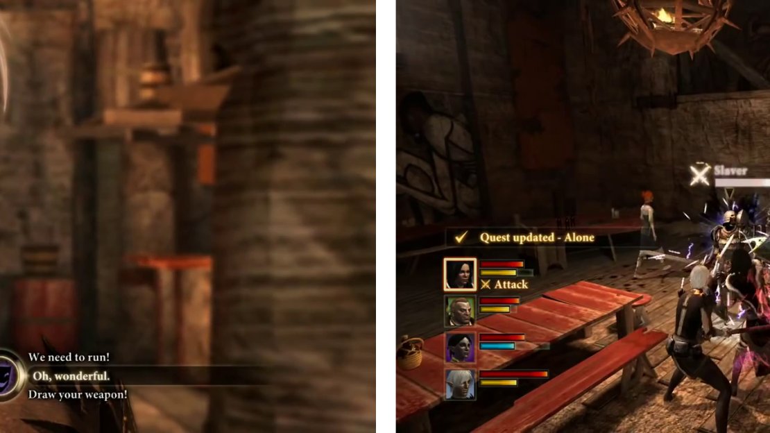 Speak with Fenris to star the quest, then head to the Hanged Man to confront Danarius and his cronies.