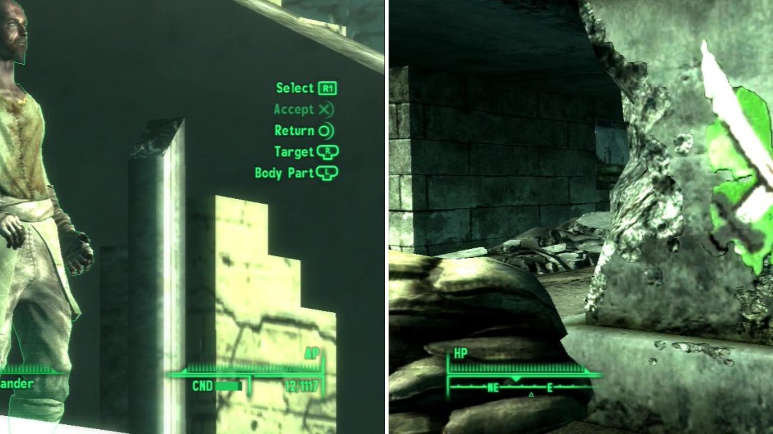 This loon has rigged an alley with explosives (left). The Rangers have left signs that will lead you to their compound (right).