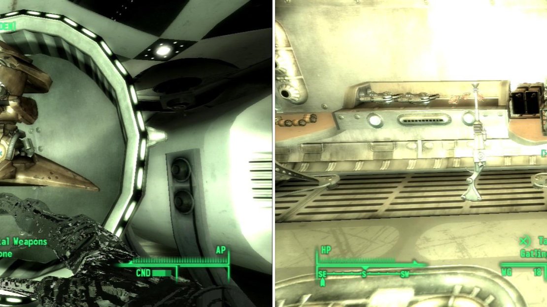 Destroy the Experimental Weapons Drone to get your hands on the Drone Cannon Ex-B (left). Behold! A mighty stash of loot! (right)