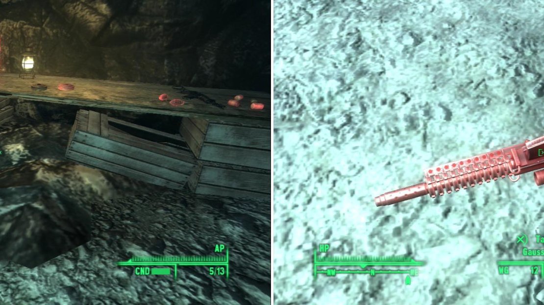 Ammo and health dispeners replenish your ammo and heatlh, respectively (left). Be sure the grab the Gauss Rifle dropped by the paratrooper (right).