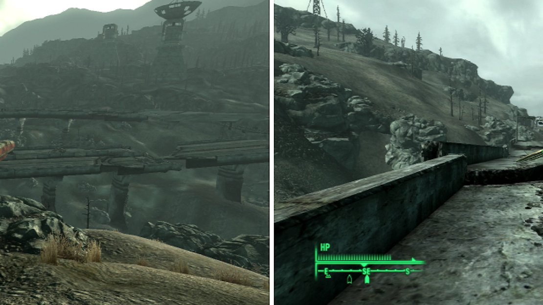 The colorful truck in the distance (left) is the abode of a scientist… a scientist who falls victim to his own ineptitude (left). He possesses a Big Book of Science , so be sure to track down his corpse.