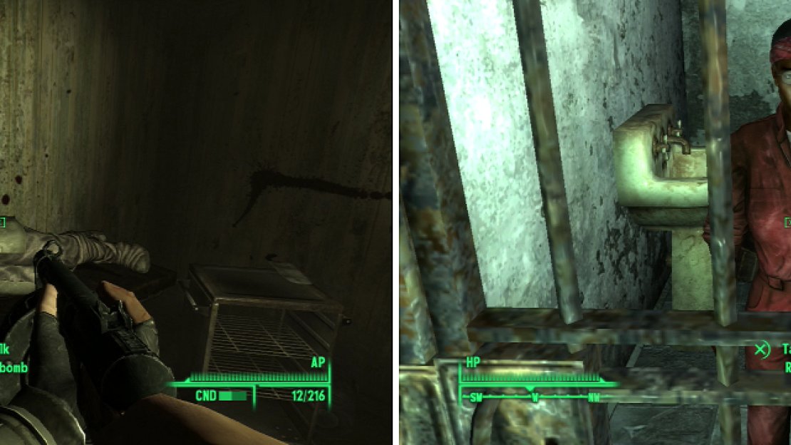 Timebomb is in pretty bad shape when you find him in Big Town (left). Red is an essential part of Big Town (right), and must be rescued if the survivors are to have any long-term hopes of survival.