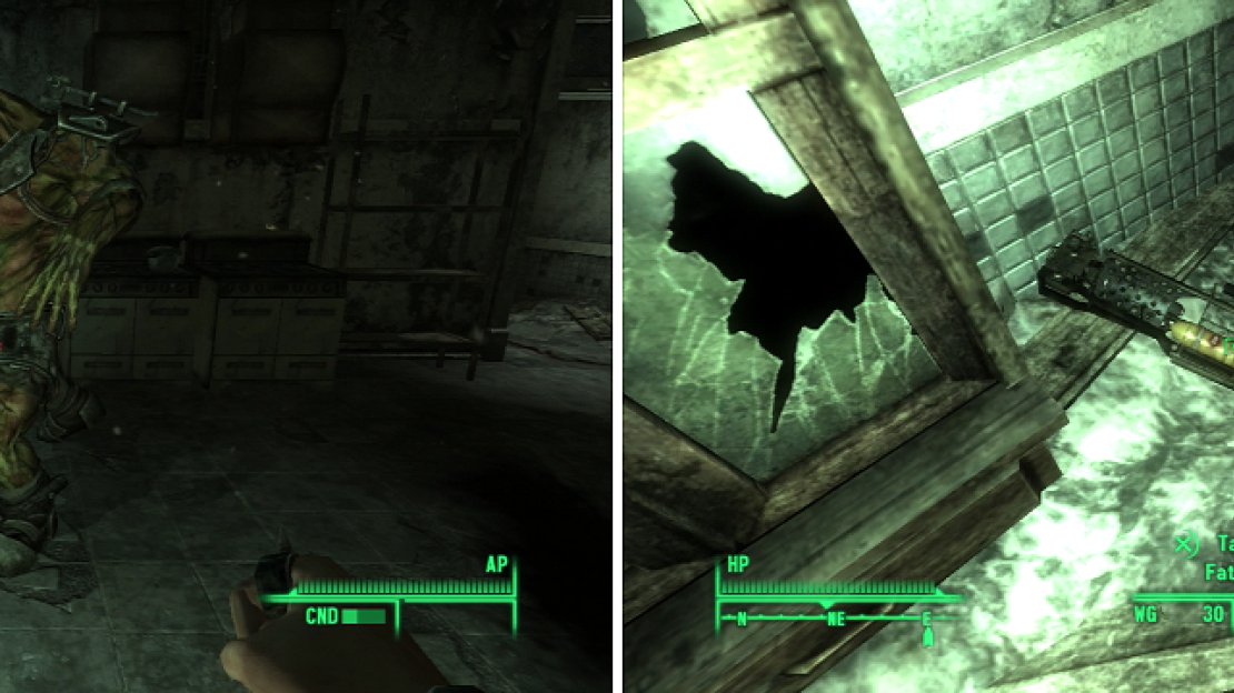 Shorty is in a bit over his head (left). The Fat Man launches Mini-Nukes (right), making it a very potent-and expensive-weapon. Be sure to aim far away from yourself.
