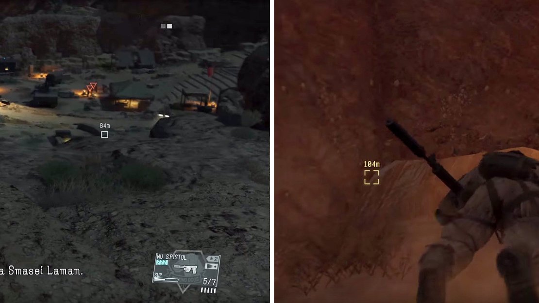 The fortress is large (left) and the Honey Bee is located after a network of tunnels. Look for a crawl space (right) to gain access to the weapon.