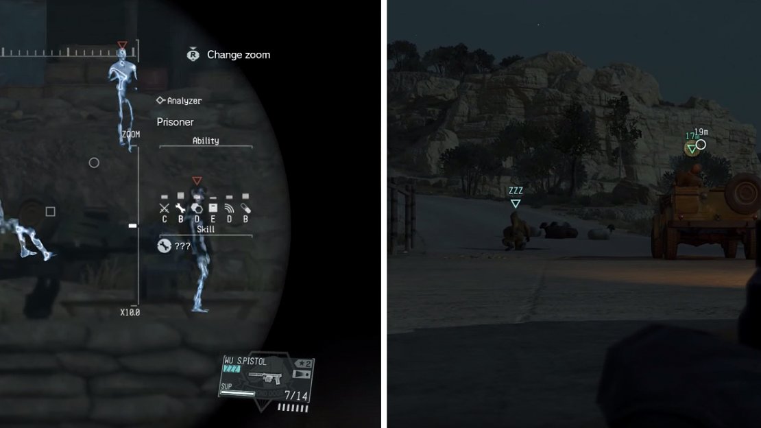 If you wish to S Rank this mission, simply focus on extracting Malik asap. Mark him (left) then wait until the transport stops for the sheep in the road (right).