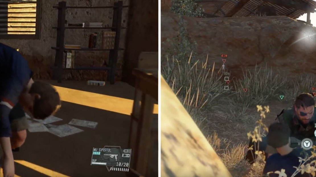 Carry the prisoner out of the building (left) then extract the prisoner once you are in a safe location (right).