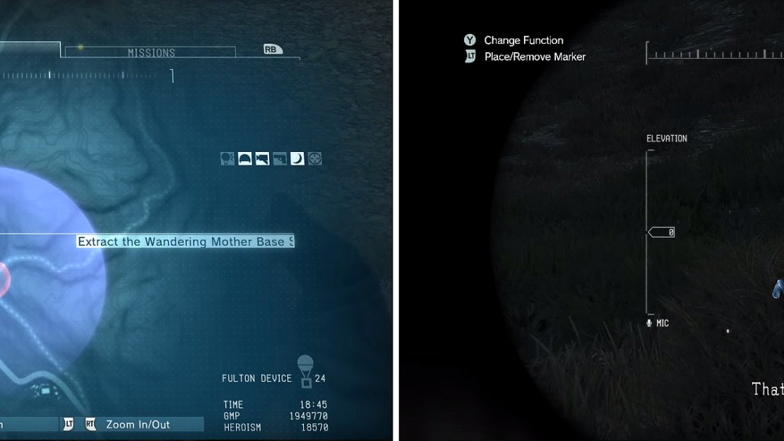 D-Dog can locate the Wandering Soldiers with ease but they’re normally found in the center of the blue circle (left).