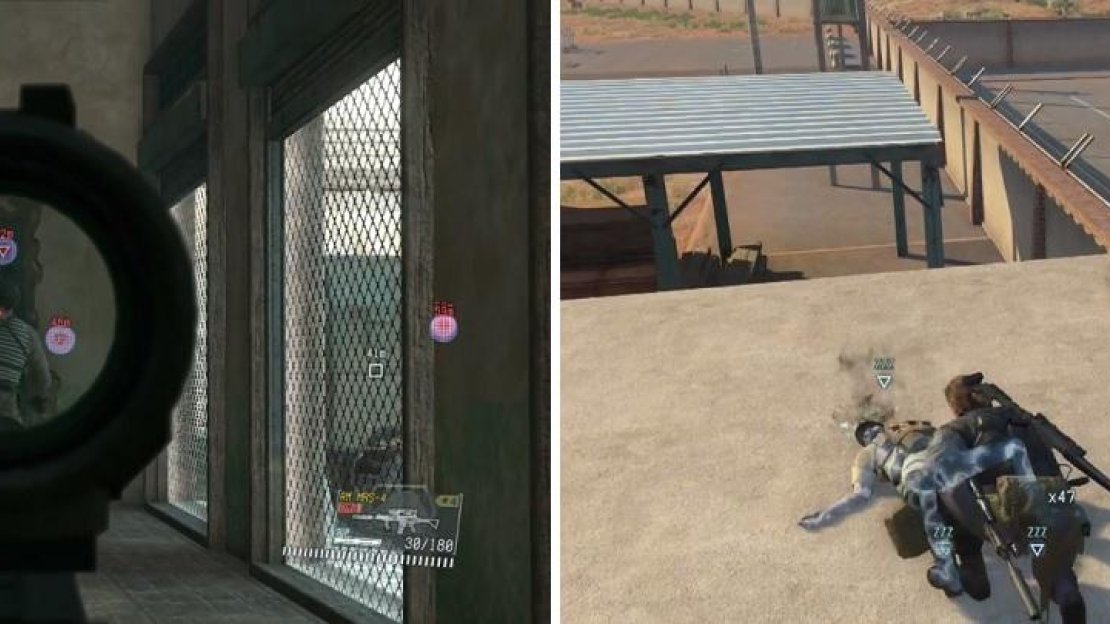 A lot of the wandering puppets are inside buildings (left), so you’ll have to bring them outside in order to extract them (right).