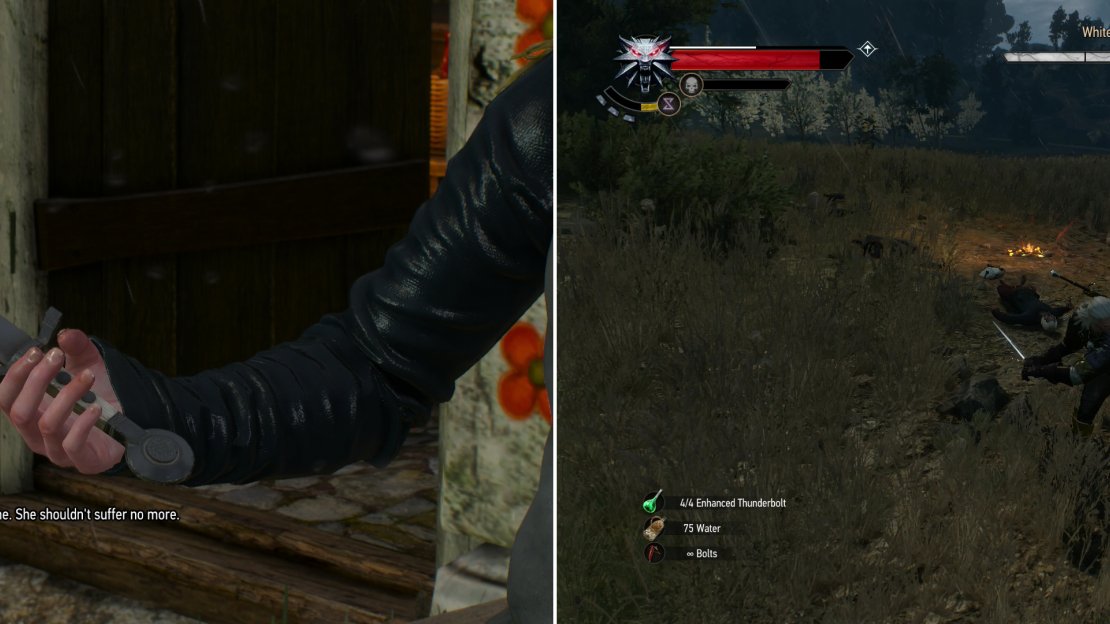 Recover a possession dear to The White Lady (left), which you can use to summon, and subsequently slay, the Noonwraith (right).