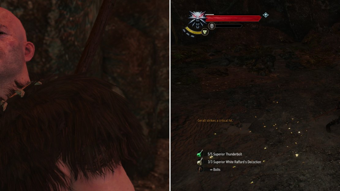 Halgrim the berserker openly acknowledges involvement in the Kaer Trolde massacre (left). Needless to say, you’re not going to be friends (right).