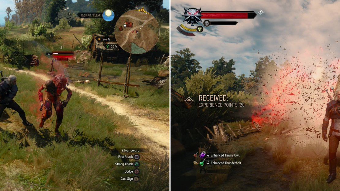 Kill the Rotfiends (left) then destroy their nest (right). Poetic justice, really.