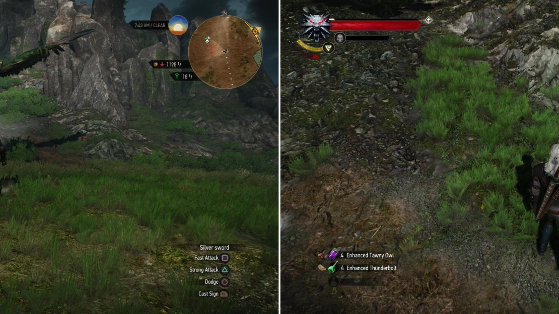 The Basilisk, like many flying menaces, can be brought down from its lofty heights with a well-place crossbow bolt (left), and like many large beasties, it just so happens to guard treasure (right).