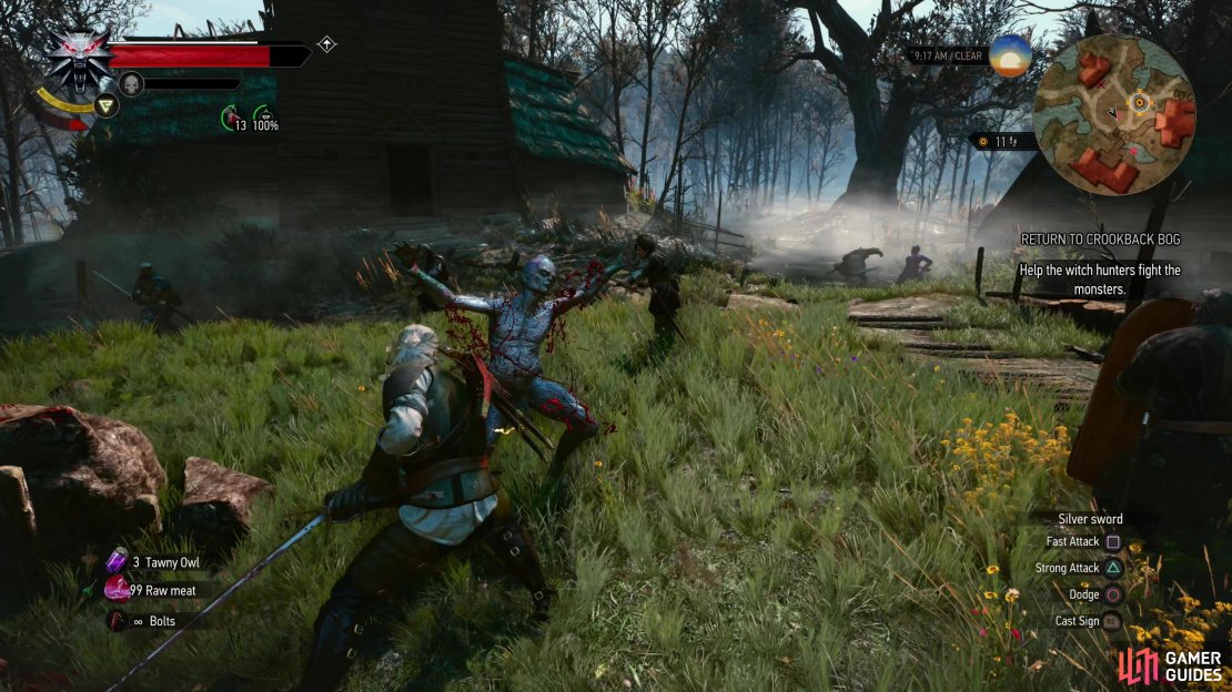 When you reach the orphanage, dispatch more monsters in the form of Drowners and Water Hag,