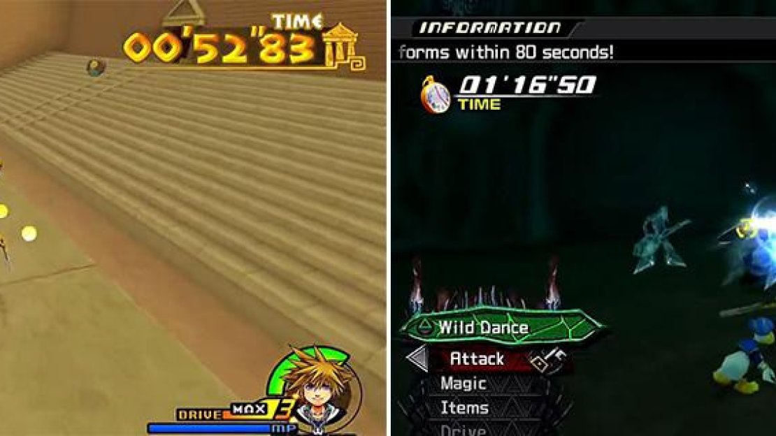 Hit the large pot (left) to obtain 30 orbs at once. Demyx (right) is an easy battle if you use Wild Dance.