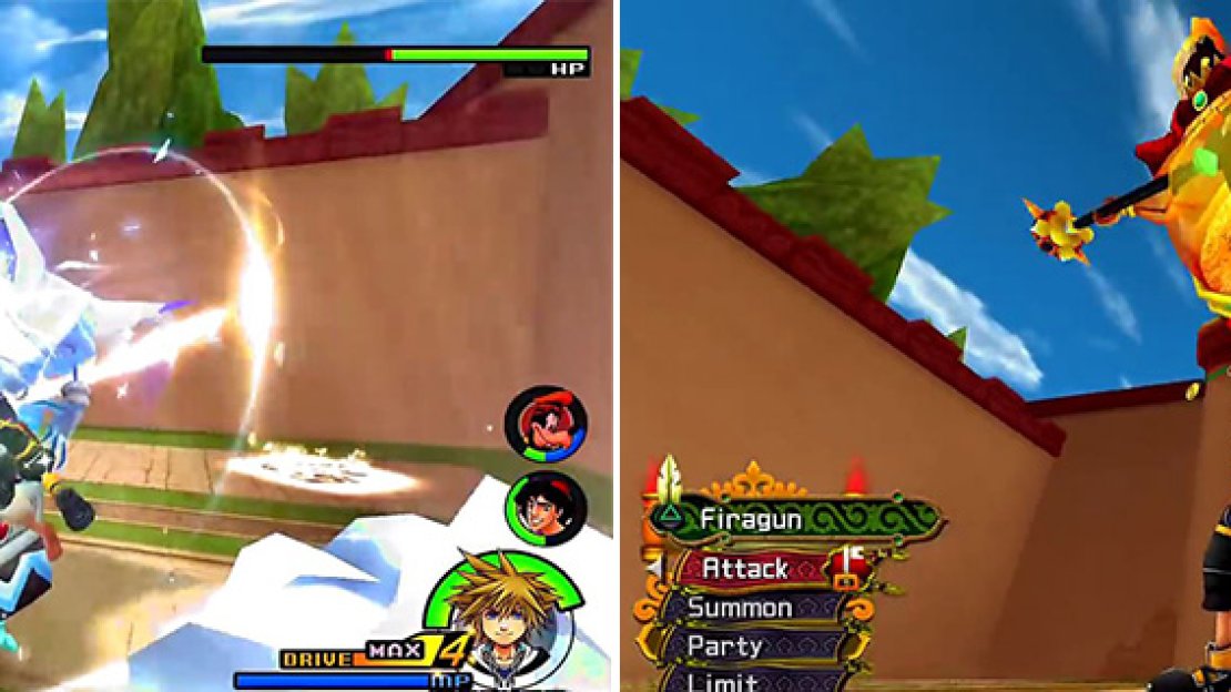 The Blizzard Lord (left) has some powerful magic. You can throw the Lords at each other (right) to deal damage and make them easier to kill.
