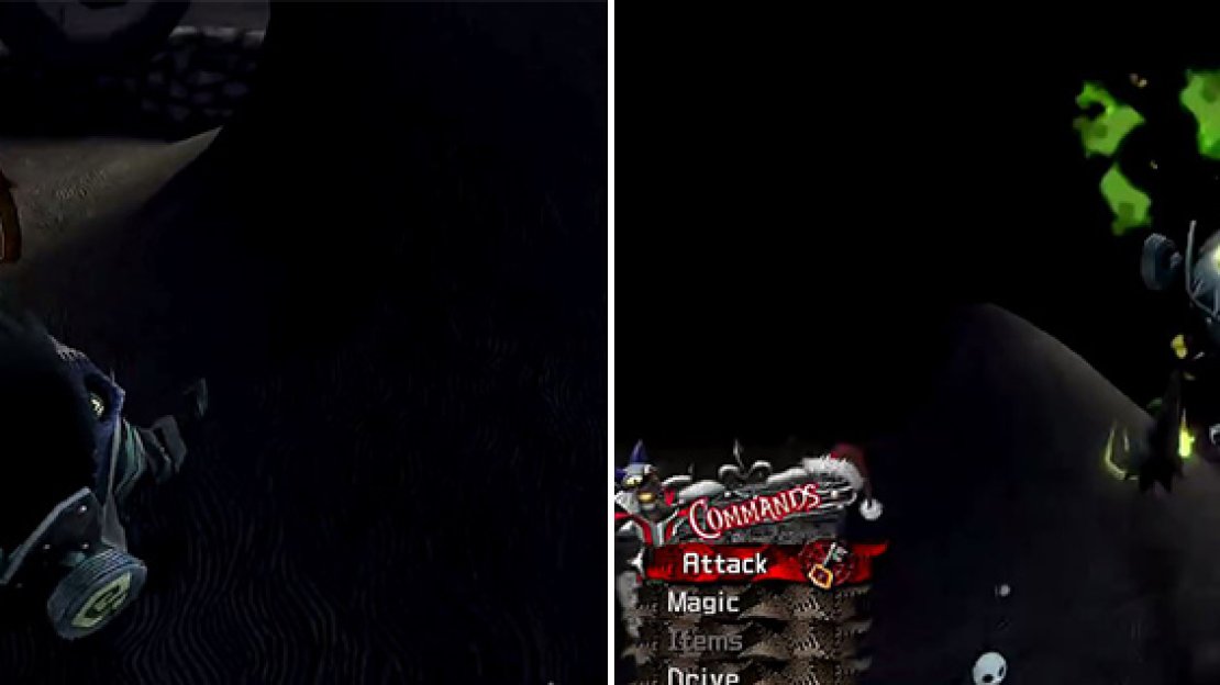 Prison Keeper (left) will swallow one of three enemies before the battle. His attacks change depending who he swallows (right).
