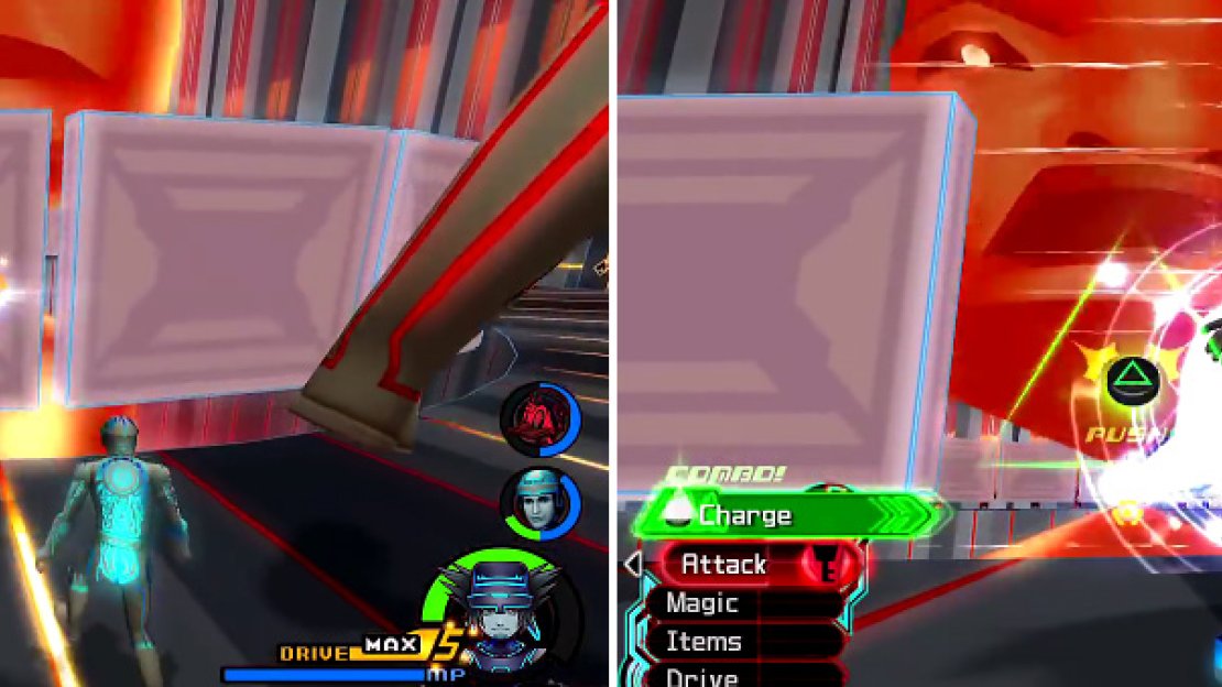 Destroy the wall to the core (left) so you can then use Delete (right) and do damage to the main program.