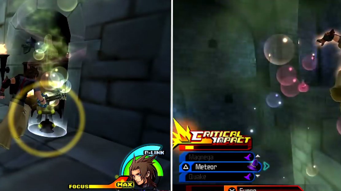 Look for the bubbles (left) to have them lift you up high (right) to ledges with item chests.