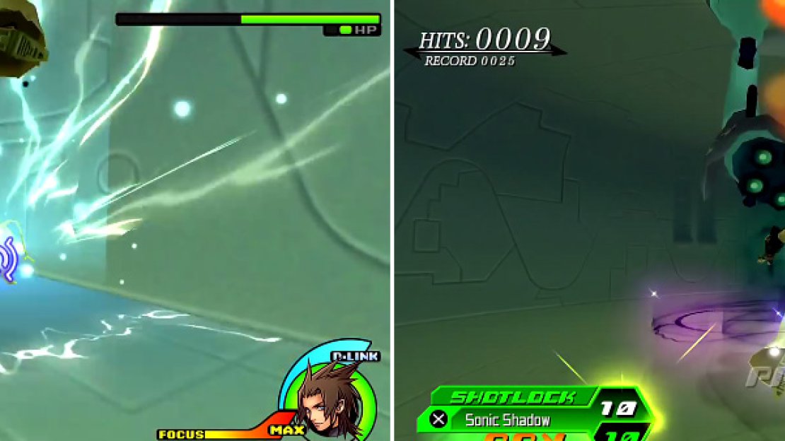 Protection from Thunder (left) can be useful during this fight. Once the arms come down, use Shotlock to dismantle them (right).