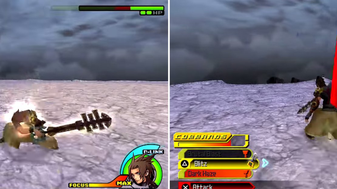 Focus your attacks on Vanitas (left) but watch out for attacks behind you that can catch you out (right).