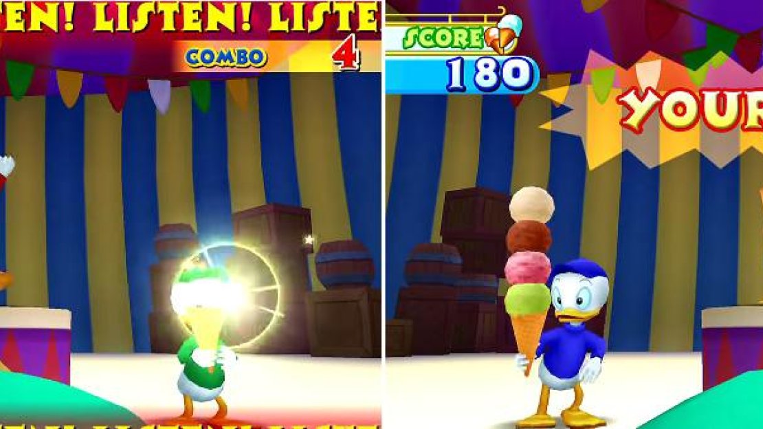 Watch what they do (left) and then match the rhythm (right).